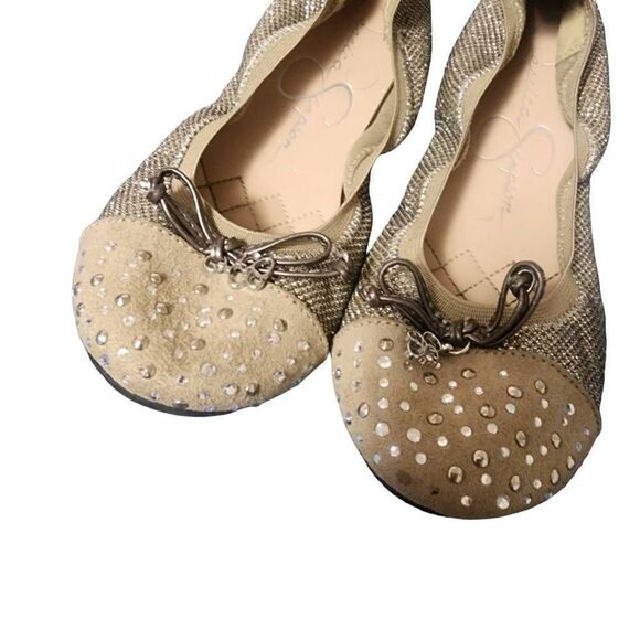 Jessica Simpson Light Bling Girls Lyric Ballet Flats Size 2.5 - Picture 2 of 7